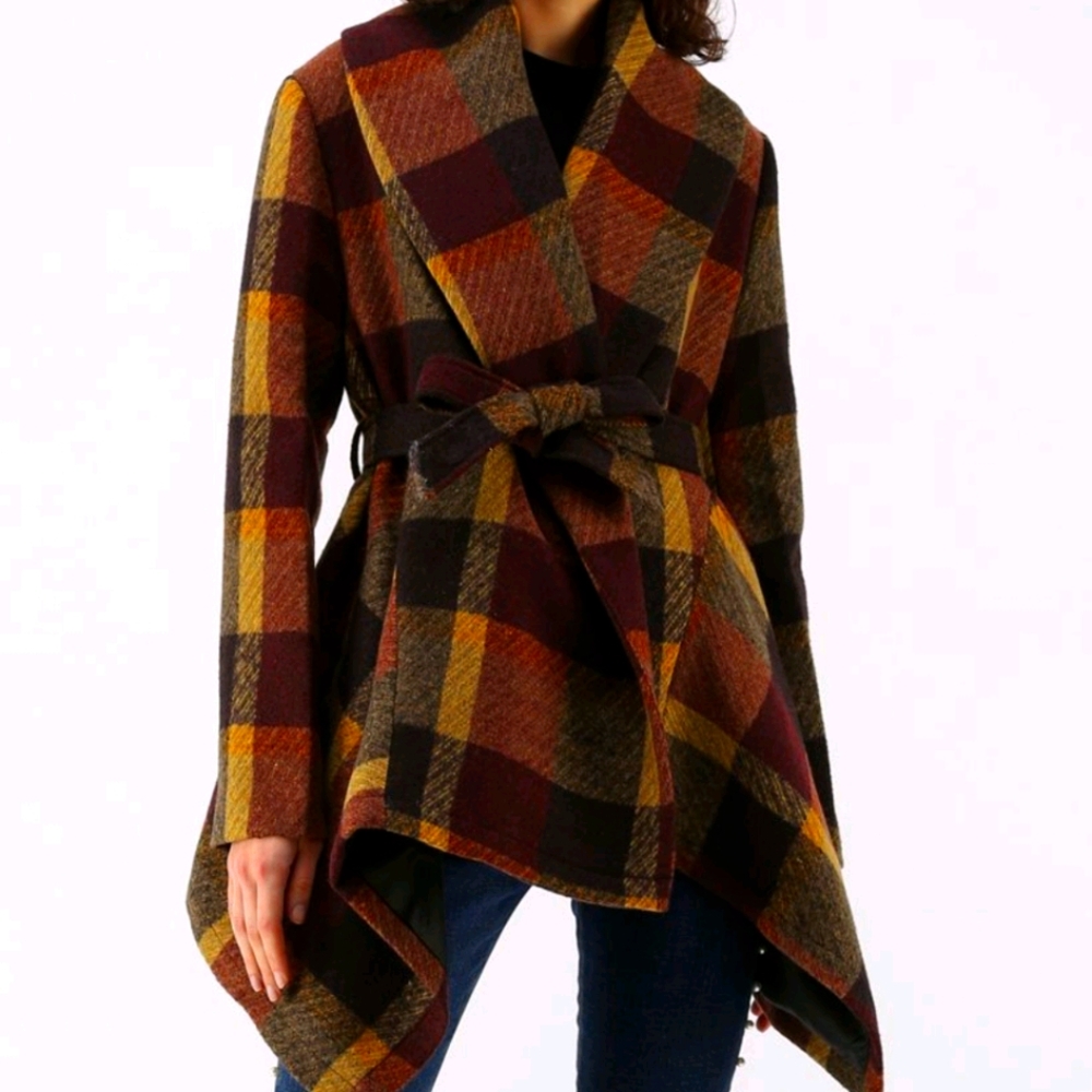 Plaid Rabato Coat